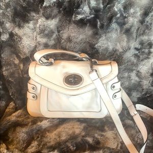 White leather crossbody bag